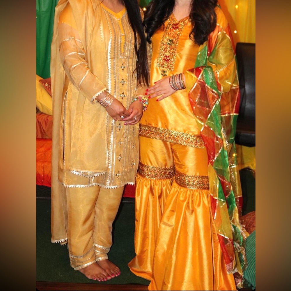 Yellow mayon or mehndi gharara